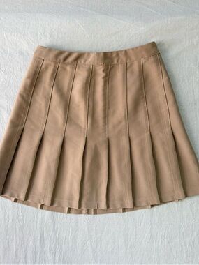 Urban Outfitters Tan Pleated Mini Skirt